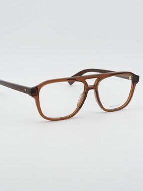 Bottega Veneta BV1294O 005 Unisex Eyeglasses Brown 56mm Aviator Frame